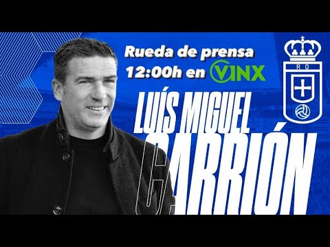Rueda de prensa Luis Carrión entrenador del Real Oviedo