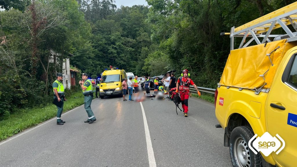 Accidente de tráfico con 8 heridos