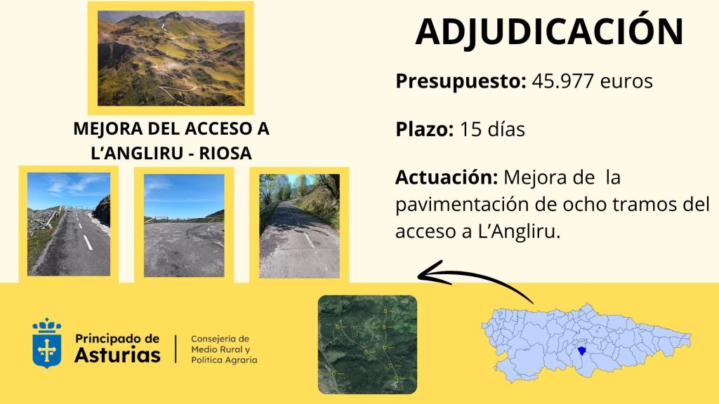 Mejoras acceso a L´Angliru final de etapa en la Vuelta Ciclista a España