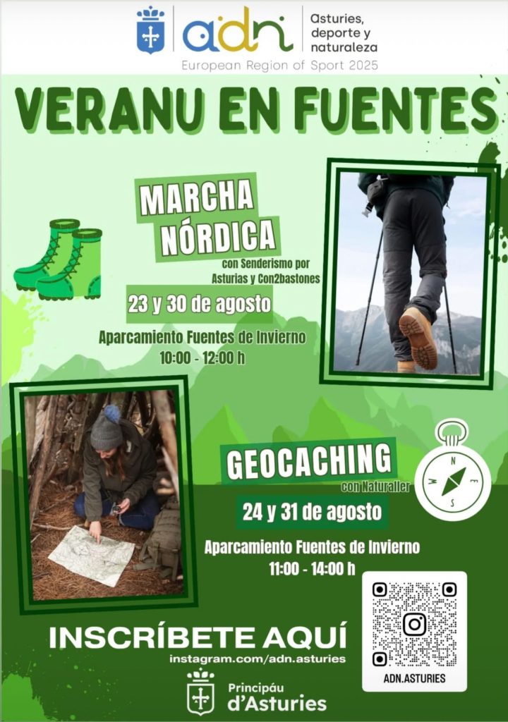 Talleres gratuitos los dos próximos fines de semana con el objetivo de fomentar el uso del equipamiento más allá de la temporada de nieve, Veranu en Fuentes con actividades deportivas y de ocio en el entorno de la estación allerana