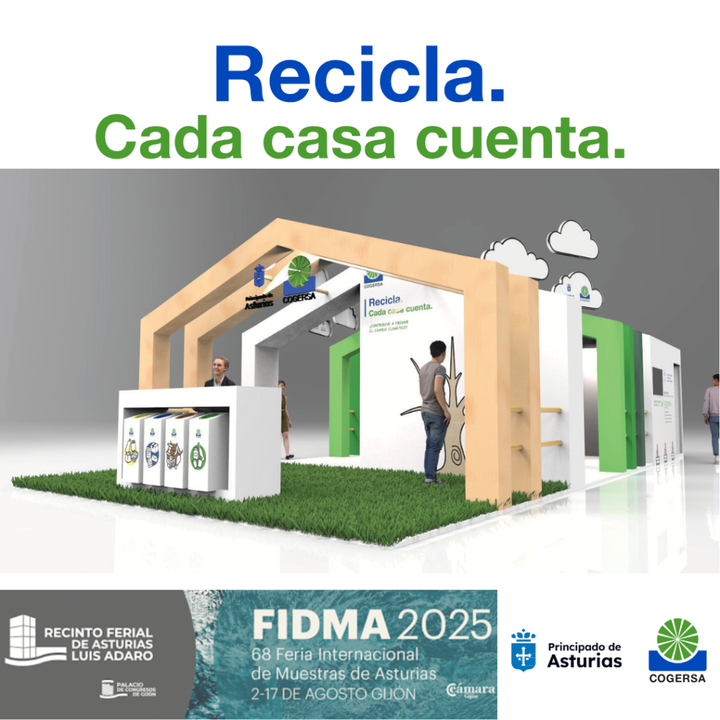 Cogersa insiste en la necesidad de seguir separando papel, envasases, vidrio, materia orgánica y restos especiales con la campaña Recicla, cada casa cuenta