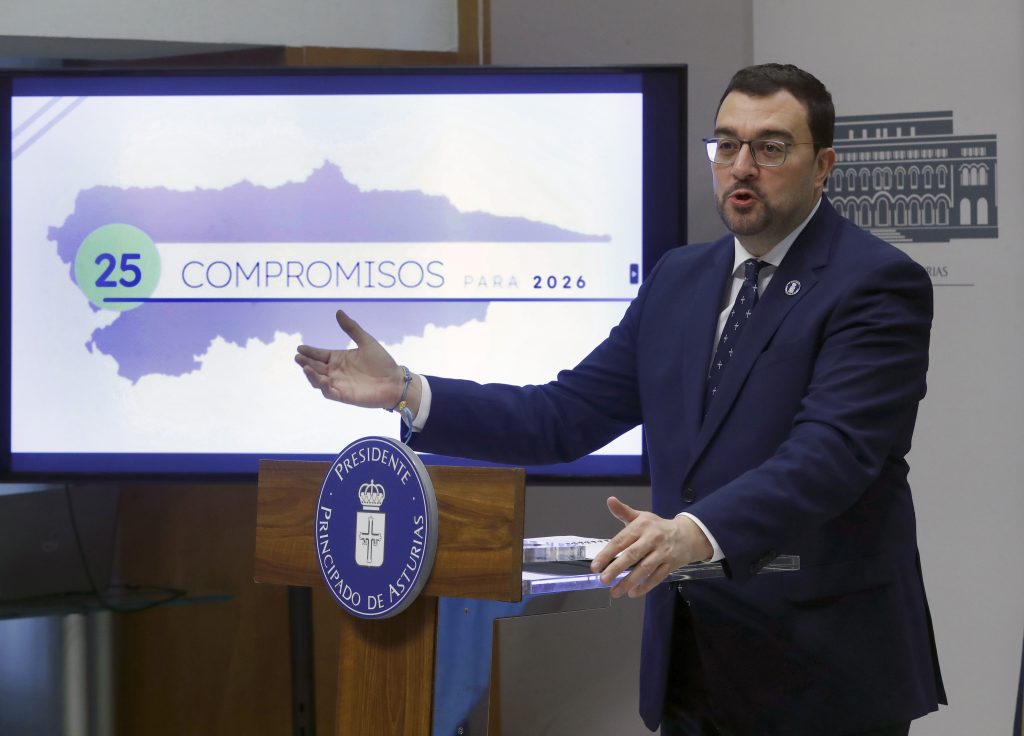Adrián Barbón presenta 25 compromisos del gobierno asturiano para este 2026 Adrián Barbón presenta 25 compromisos del gobierno asturiano para este 2026