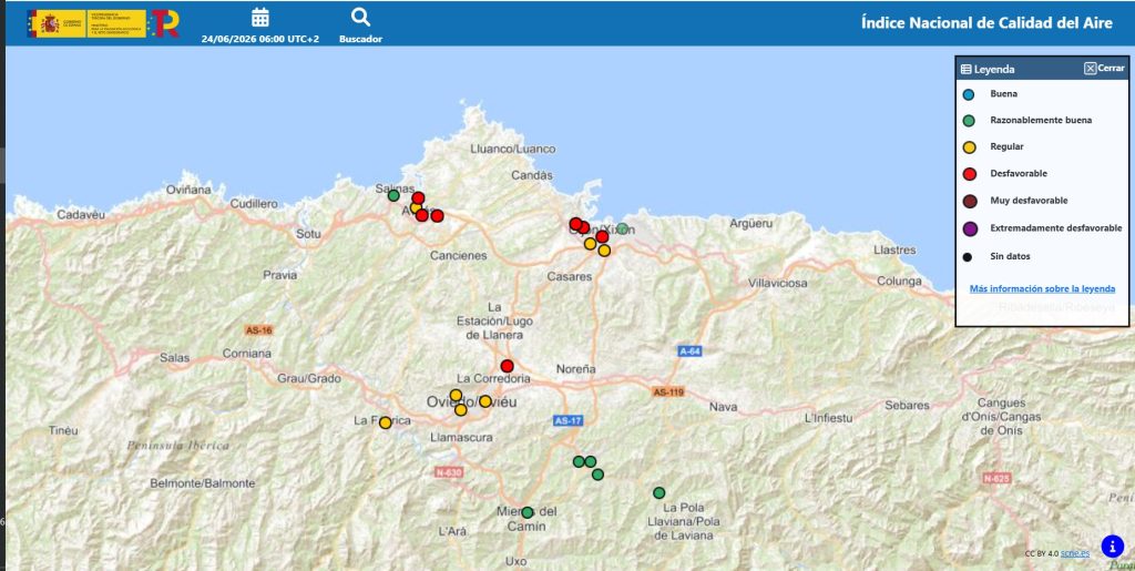 Todos los contaminantes disparados en toda Asturias por el cancerígeno benceno, las partículas y el ozono. Todos los contaminantes disparados en toda Asturias por el cancerígeno benceno, las partículas y el ozono.